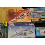 A collection of SMER, Airffix, Intaleri, Matchbox and Revell Model Aircraft Kits(5)