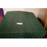 A large quantity of Multiplate Verde, plastic modular floor tiles: 55cm x 55cm (approx 100).