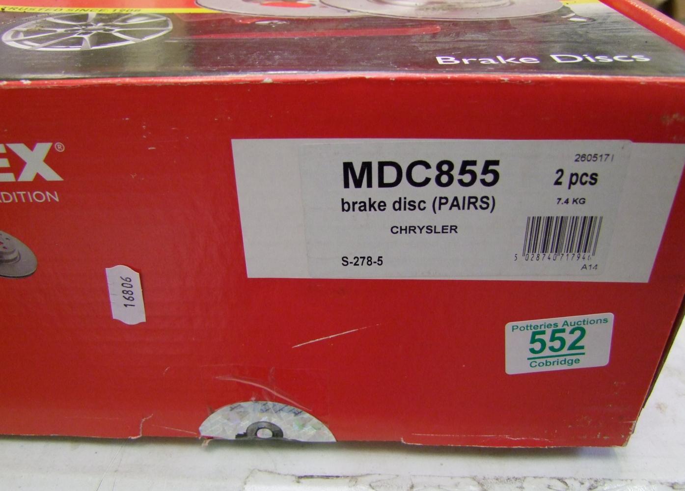 Mintex pair of brake discs: Chrysler MDC855.