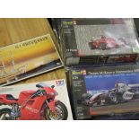 A collection of Revell & Tamiya Boxed Model Kits with racing theme(4):