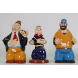 Wade Popeye Figures : Popeye, Whimpy and Brutus(3)