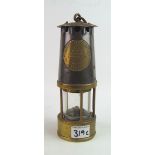 Miners lamp: 25cm in height.