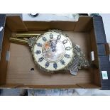 Continental brass wall clock: