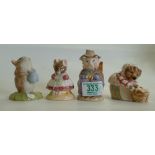 Beswick Beatrix Potter Figures: And This pig had None, Timmy Wille Fetching Milk, The Old Women