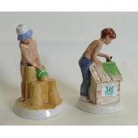 Royal Doulton Childhood Days figures Just One More HN2980: together with As Good As New HN2971(2)