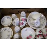 A mixed collection of Colclough tea ware: to include cups, saucers etc (1 tray)