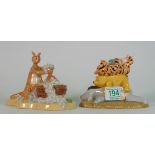 Royal Doulton Winnie The Pooh figures: A Sleepy Day WP53 and A Clean Little Roo WP54, both boxed(2)