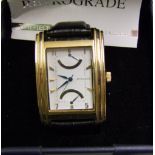 Boxed Retrograde Mens Cream Dial Watch: