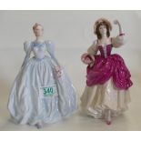 Coalport Lady figures: Ripe Cherries Ripe & Lily(2)