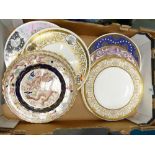 A collection of Spode plates: and similar unfinished decorative wall plates (9)