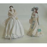 Coalport for Compton Woodhouse limited edition figures : Millennium Celebration & Emma Hamilton(2)