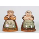 Royal Doulton small cruets Votes for Woman D7066 and Toil for Men D7067 (2)