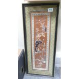 Framed Chinese silk panel: