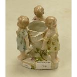 20th century ceramic Continental style figures: of small girls