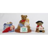 Wade Limited Edition figures : Arun Bear Town Crier, Collecteenie and Looby Loo & Teddy(3)