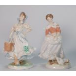 Royal Worcester for Compton Woodhouse Old Country Ways Figures: The Milkmaid & A Farmers Wife(2)