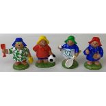 Coalport Paddington Bear figurines: Oops!, beach bear, the artist and penalty kick (4)