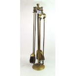 A tall fireside companion set (67cm in height):