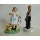 Royal doulton limited edition figure Feeding Time HN3373 & Childhood days figure I'm Nearly Ready