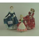 Royal Doulton seconds figures: Janine HN2461, Top o' the Hill and Valerie HN2107 (3).