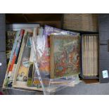 A mixed collection of items to include children's books: comics, hard back books