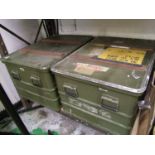 Two Aluminium & Wood Tool Trunks: