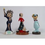 Wade Limited Edition figures: Olive Oil & Swea Pea, Huckle Berry Hound and Liberty Betty Boo(3)