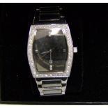 Boxed Tungsten Mens Mirror Dial Watch: