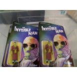 6 x Reaction Invisible Man figures in original packaging.
