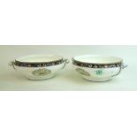 Pair Wedgwood Runnymede large tureens: diameter 21cm (2)