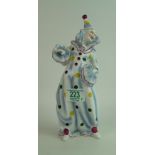 Coalport figure of a clown: (small crack to base)