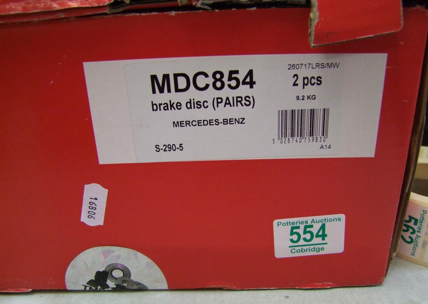 Mintex pair of brake discs: Mercedes MDC854.