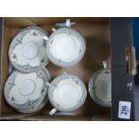 A collection of Royal Worcester Duchess design cups and saucers (12)