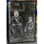 Large Framed Print of Charlie Chaplin: