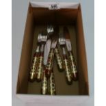 Royal Crown Derby Set of Fish Knives & Forks with Old Imari Handles