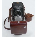 Rollop Automatic TLR Camera: cased with hood