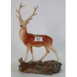 Beswick Connoisseur matt model of a Stag on Rock 2629: