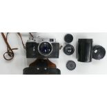 Zorki -4 Rangefinder Camera: 50mm Jupitor Lens fitted with additional lens(2)