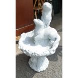 Concrete Bird Bath With Otter Design: height 65cm