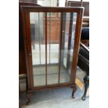 1930's Glazed Walnut Cabinet: