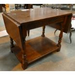 1950 Mahogany Drop End Table: