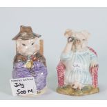 Royal Albert Beatrix Potter figure: This Little Pig Had None & Little Pig Robinson Spying both