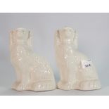Pair Burleigh Ware Staffordshire type dogs: height 20cm(2)