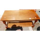 Reproduction Oak Veneered Coffee Table: