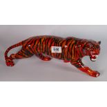 Anita Harris Rare Bengal Tiger figure: Silver signed to the base 40cm long