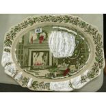 A large Johnson Bros merry Christmas turkey platter: lengh 51cm