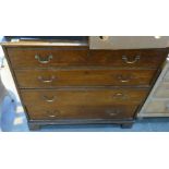 19th century Chest of Four Drawers on Bracket Feet: