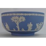 Wedgwood Jasper blue footed bowl: diameter 20cm