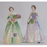 Royal Doulton Lady Figures Jessica HN3850: together with Happy Birthday HN3660(2)