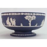 Wedgwood Queens Blue Footed Bowl: Diameter 21cm